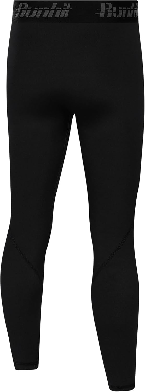 image:imageRunhit Boys Compression LeggingsYouth Athletic Tights Basketball Compression PantsBoys Base Layer Pants Sports Legging2pack Blackblackno Pocket