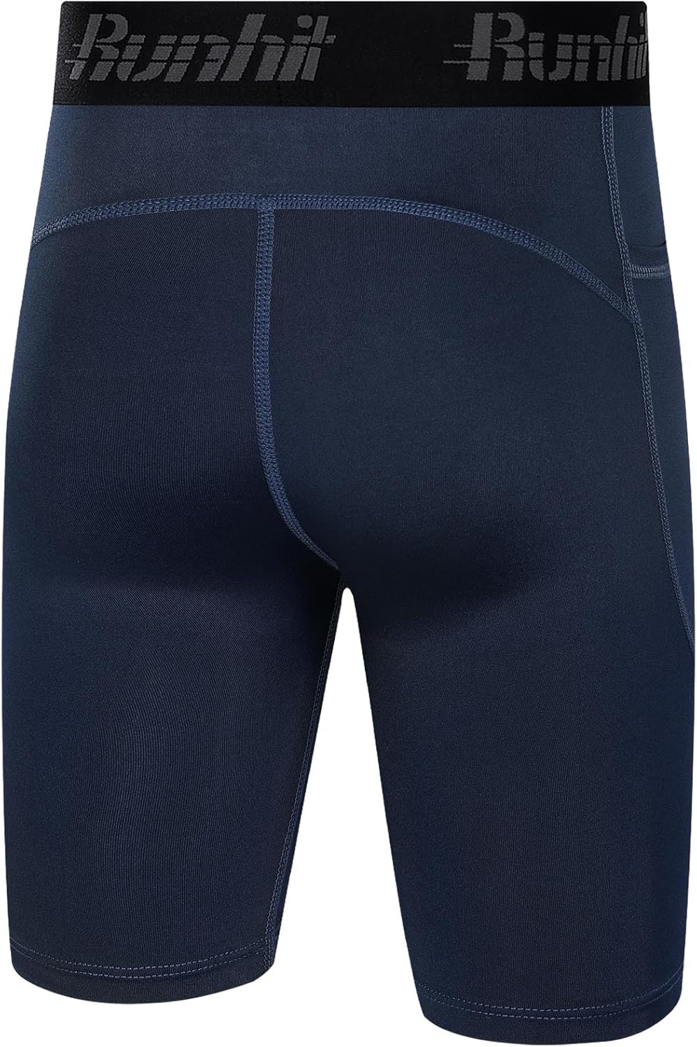 image:imageRunhit Youth Boys Compression ShortsBoys Performance Athletic Base Layers Underwear Sports Shorts Side Pocket3 Packblackwhitenavy Blue