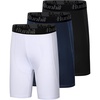 3pack: Black+white+navy Blue