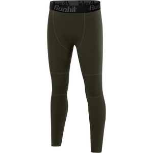 image:imageRunhit Boys Compression Leggings Fleece Lined  Youth Sports Tights Kids Thermal Base Layer Pants Cold Weather Gear1pack Army Green