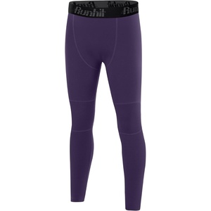 image:imageRunhit Boys Compression Leggings Fleece Lined  Youth Sports Tights Kids Thermal Base Layer Pants Cold Weather Gear1pack Dark Purple