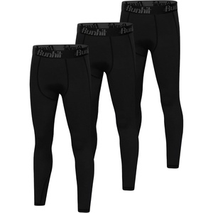 image:imageRunhit Boys Compression LeggingsYouth Athletic Tights Basketball Compression PantsBoys Base Layer Pants Sports Legging3pack Blackblackblackno Pocket