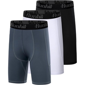 image:imageRunhit Youth Boys Compression ShortsBoys Performance Athletic Base Layers Underwear Sports Shorts3pack Blackwhitegray