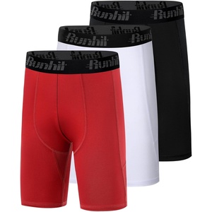 image:imageRunhit Youth Boys Compression ShortsBoys Performance Athletic Base Layers Underwear Sports Shorts3pack Blackwhitered