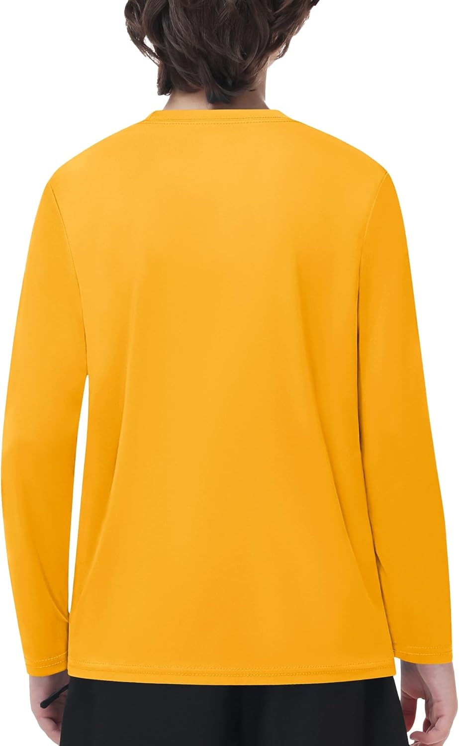 image:imageRunhit Boys and Girls Long Sleeve Athletic Shirts Kids UPF 50 Rash Guard Shirts with Moisture WickingYellow