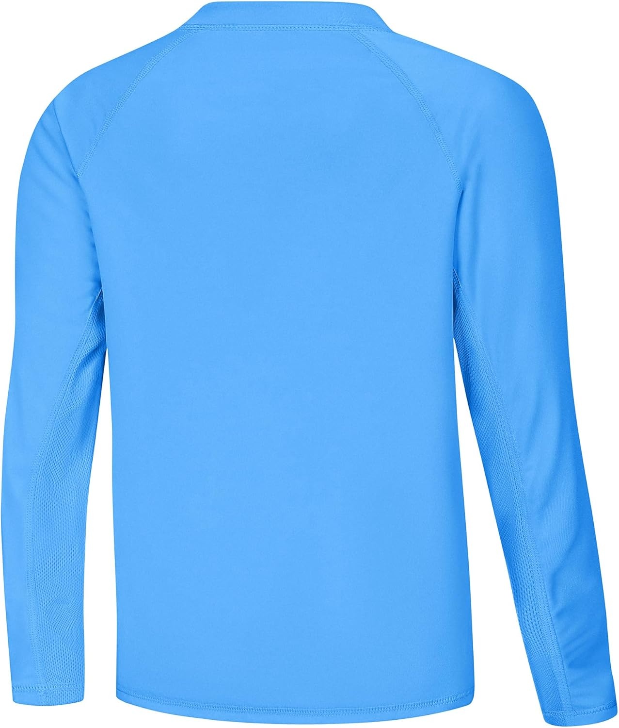 image:imageRunhit UPF 50 Boys Swim Shirt Rash Guard for Boys Long Sleeve Youth Kids UV Sun Protection Shirt for Beach Surf HikingMedium Blue