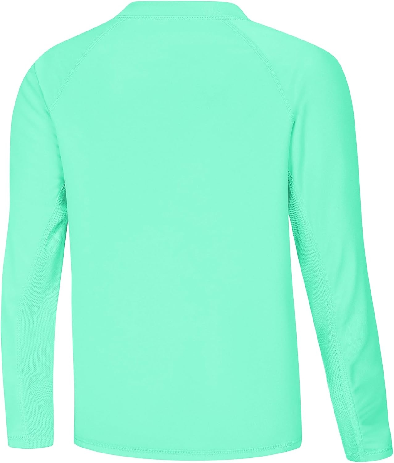 image:imageRunhit UPF 50 Boys Swim Shirt Rash Guard for Boys Long Sleeve Youth Kids UV Sun Protection Shirt for Beach Surf HikingMint Green