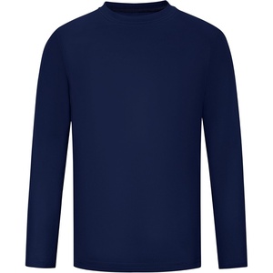 image:imageRunhit Boys and Girls Long Sleeve Athletic Shirts Kids UPF 50 Rash Guard Shirts with Moisture WickingDark Navy Blue