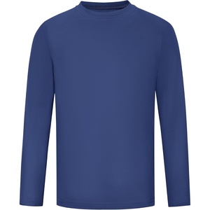 image:imageRunhit Boys and Girls Long Sleeve Athletic Shirts Kids UPF 50 Rash Guard Shirts with Moisture WickingNavy Blue