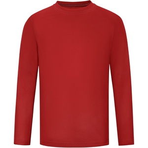 image:imageRunhit Boys and Girls Long Sleeve Athletic Shirts Kids UPF 50 Rash Guard Shirts with Moisture WickingRed