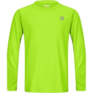 image:imageRunhit UPF 50 Boys Swim Shirt Rash Guard for Boys Long Sleeve Youth Kids UV Sun Protection Shirt for Beach Surf HikingLime Green