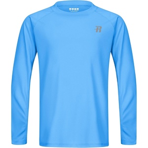 image:imageRunhit UPF 50 Boys Swim Shirt Rash Guard for Boys Long Sleeve Youth Kids UV Sun Protection Shirt for Beach Surf HikingMedium Blue