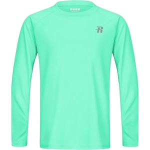 image:imageRunhit UPF 50 Boys Swim Shirt Rash Guard for Boys Long Sleeve Youth Kids UV Sun Protection Shirt for Beach Surf HikingMint Green