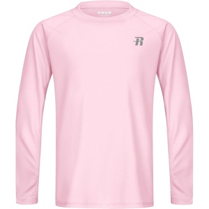 image:imageRunhit UPF 50 Boys Swim Shirt Rash Guard for Boys Long Sleeve Youth Kids UV Sun Protection Shirt for Beach Surf HikingPink
