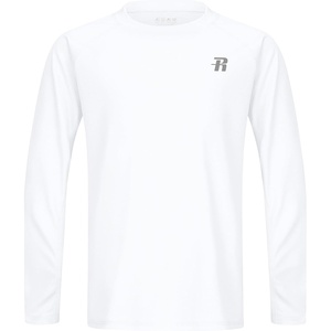 image:imageRunhit UPF 50 Boys Swim Shirt Rash Guard for Boys Long Sleeve Youth Kids UV Sun Protection Shirt for Beach Surf HikingWhite
