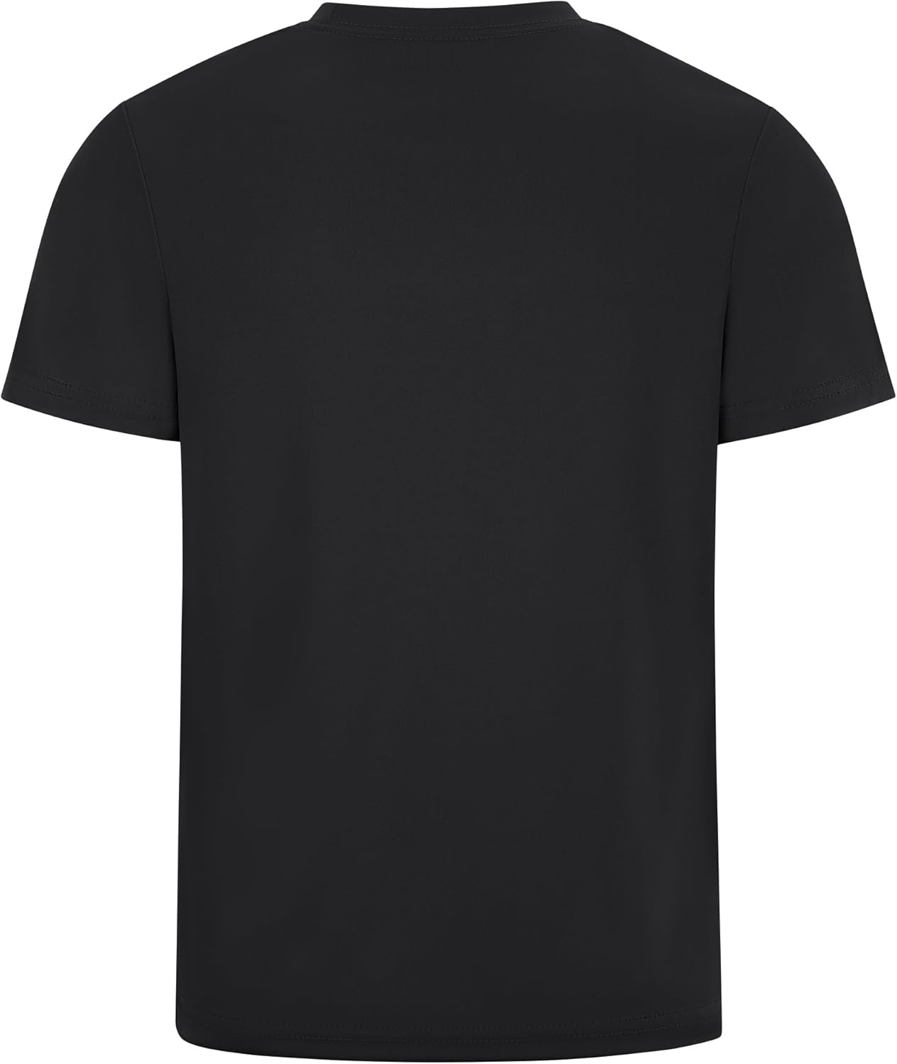 image:imageRunhit Boys Athletic TShirts Kids UPF 50 Short Sleeve Rash Guard Youth Sports Undershirt for Basketball Soccer BaseballBlack