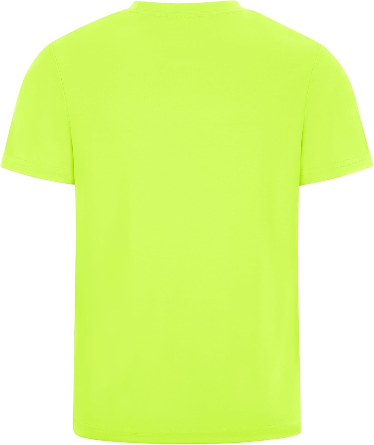 image:imageRunhit Boys Athletic TShirts Kids UPF 50 Short Sleeve Rash Guard Youth Sports Undershirt for Basketball Soccer BaseballFluorescent Green