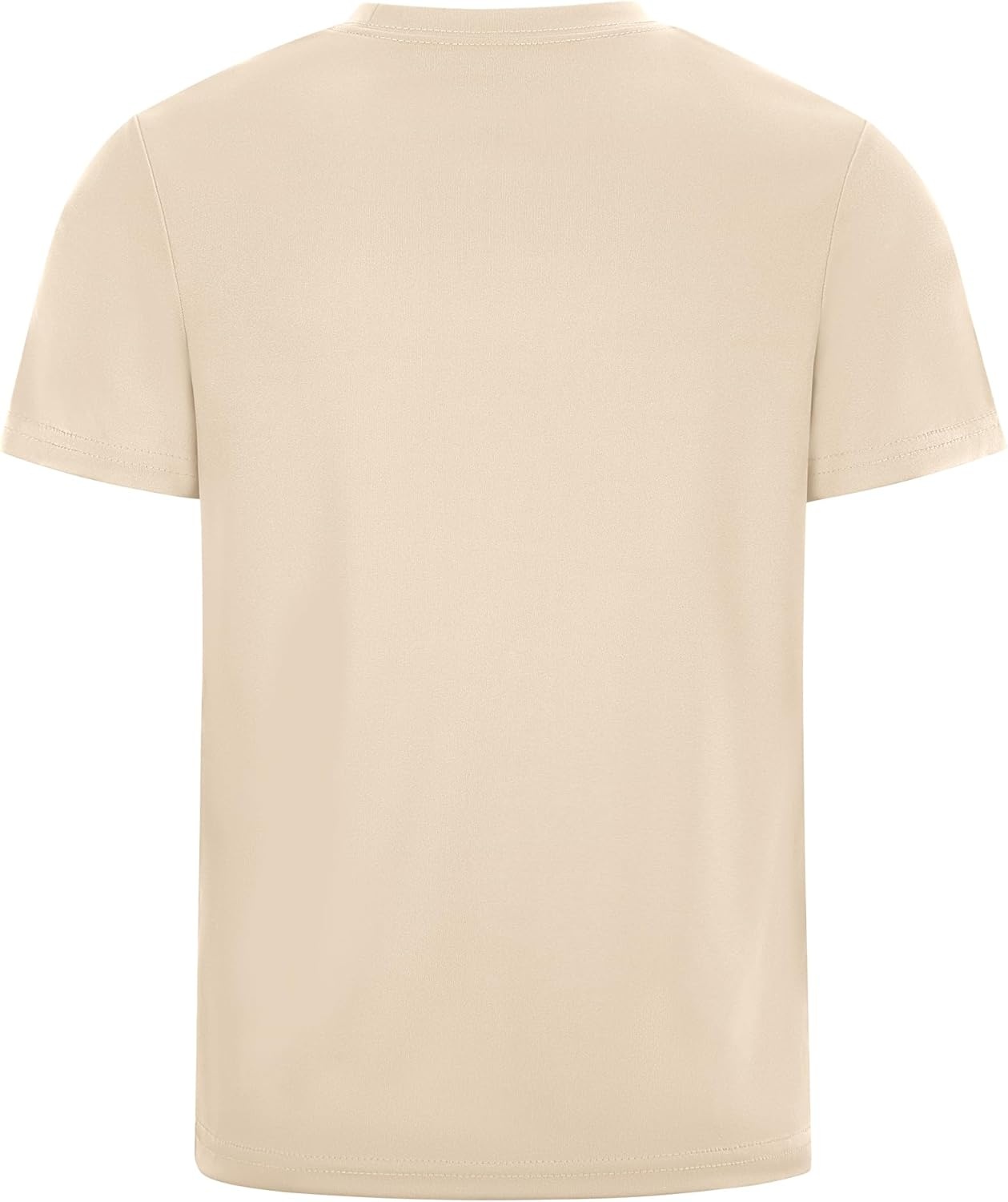 image:imageRunhit Boys Athletic TShirts Kids UPF 50 Short Sleeve Rash Guard Youth Sports Undershirt for Basketball Soccer BaseballLight Khaki