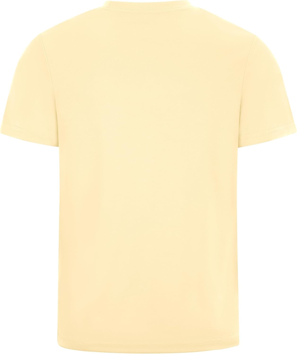 image:imageRunhit Boys Athletic TShirts Kids UPF 50 Short Sleeve Rash Guard Youth Sports Undershirt for Basketball Soccer BaseballLight Yellow