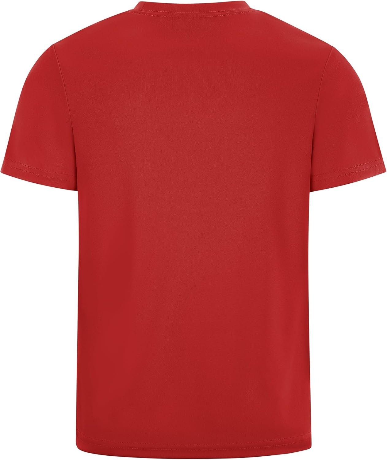 image:imageRunhit Boys Athletic TShirts Kids UPF 50 Short Sleeve Rash Guard Youth Sports Undershirt for Basketball Soccer BaseballRed