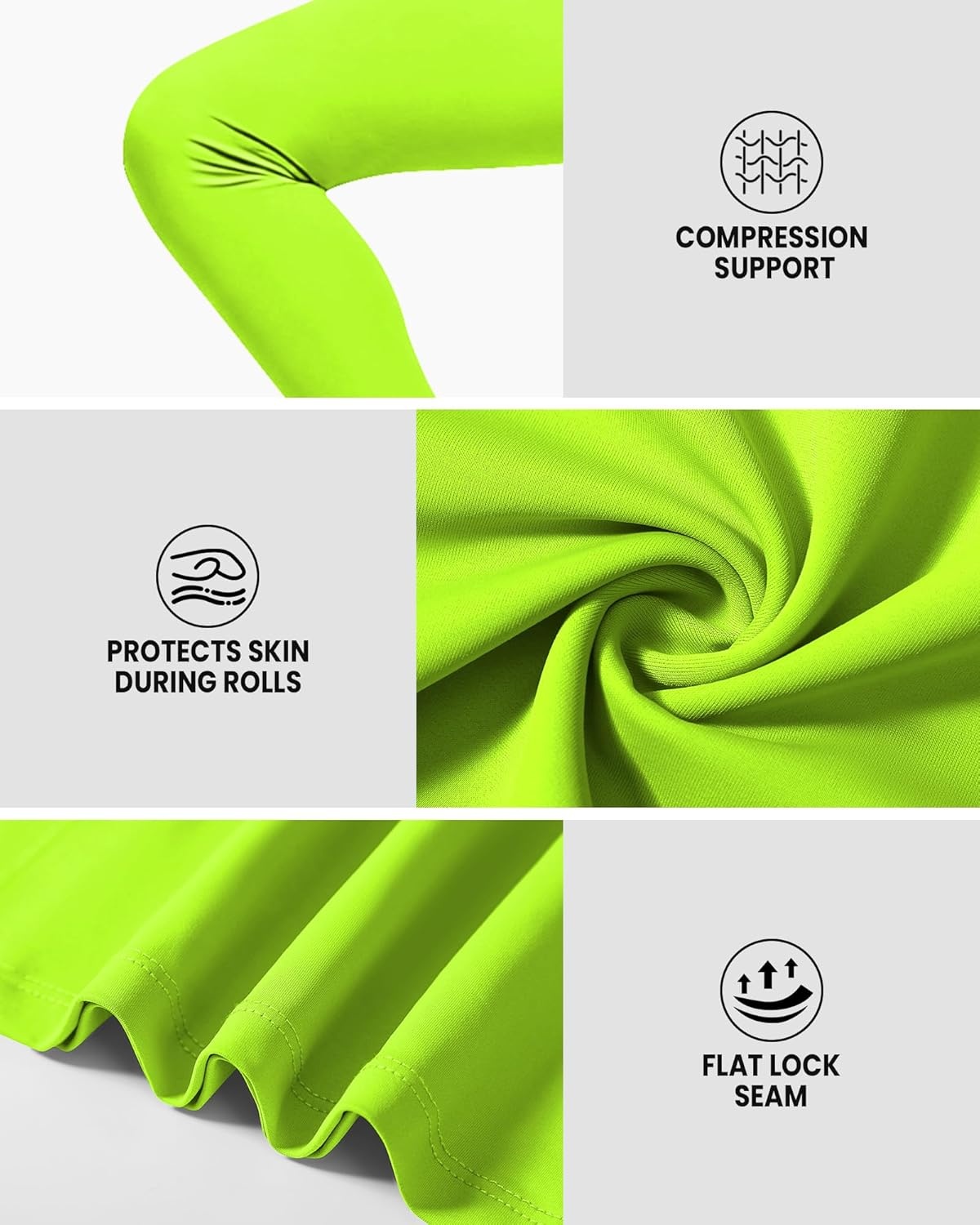image:imageRunhit Boys BJJ Compression Pants Youth Jiu Jitsu No Gi Spats Kids Leggings Athletic Base Layer for Training MMA WrestlingFluorescent Green