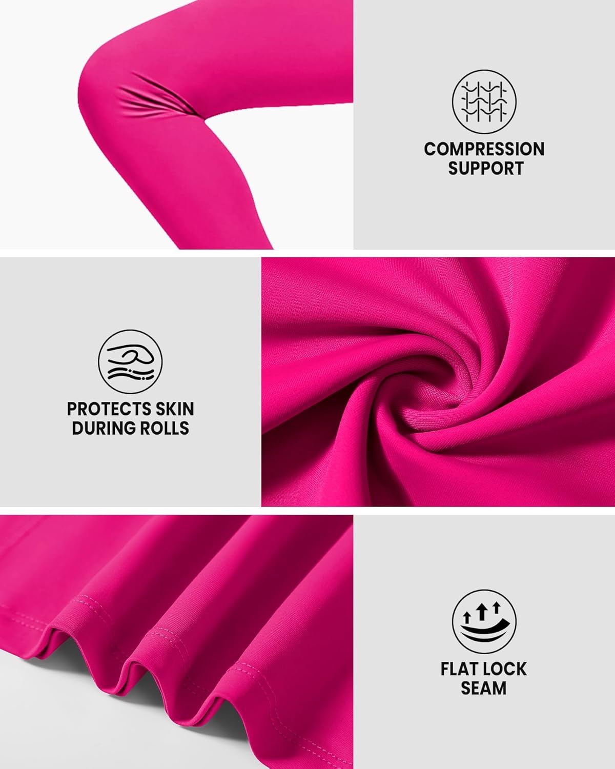 image:imageRunhit Boys BJJ Compression Pants Youth Jiu Jitsu No Gi Spats Kids Leggings Athletic Base Layer for Training MMA WrestlingRose Red