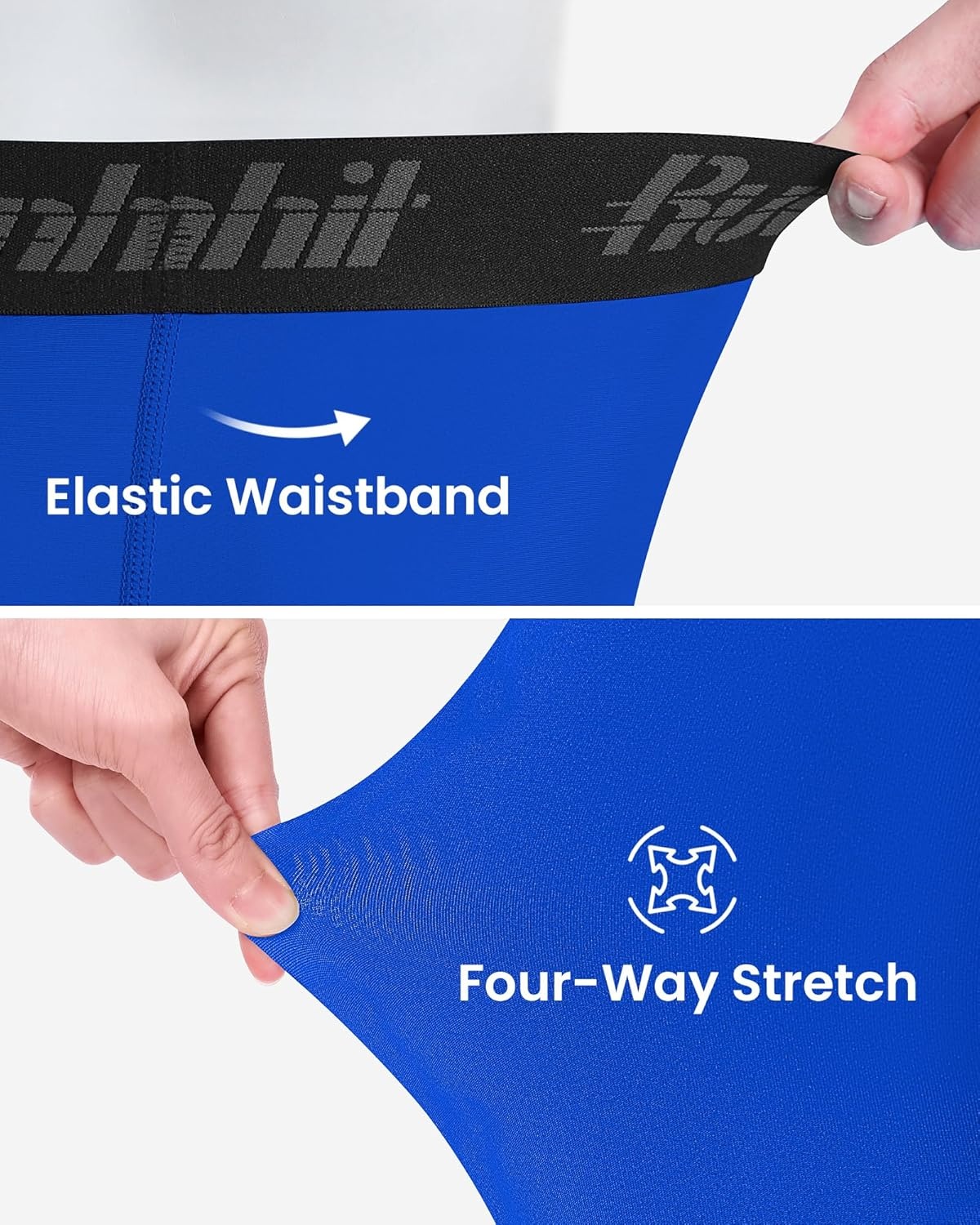image:imageRunhit Boys BJJ Compression Pants Youth Jiu Jitsu No Gi Spats Kids Leggings Athletic Base Layer for Training MMA WrestlingRoyal Blue