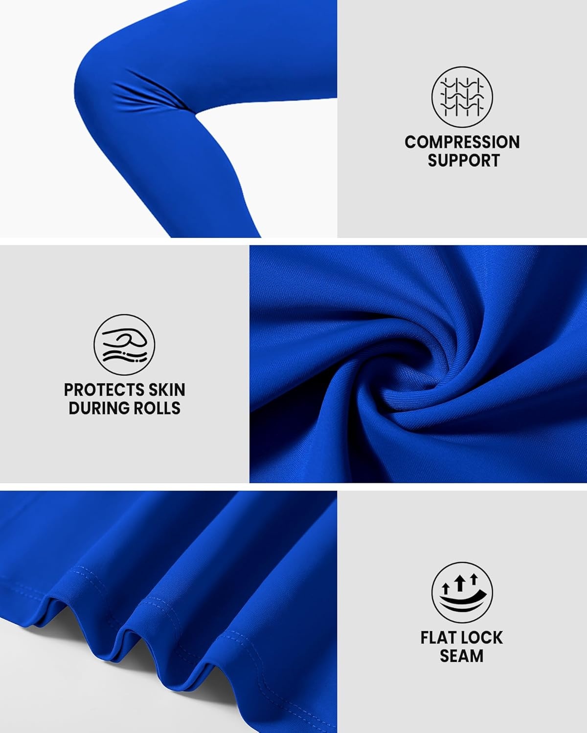 image:imageRunhit Boys BJJ Compression Pants Youth Jiu Jitsu No Gi Spats Kids Leggings Athletic Base Layer for Training MMA WrestlingRoyal Blue