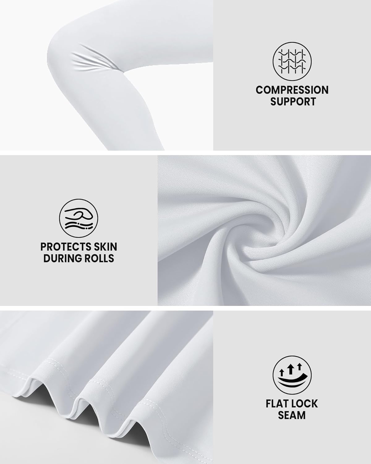 image:imageRunhit Boys BJJ Compression Pants Youth Jiu Jitsu No Gi Spats Kids Leggings Athletic Base Layer for Training MMA WrestlingWhite