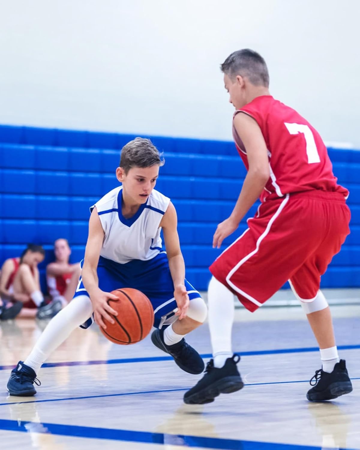 image:imageRunhit Boys Basketball One Leg Compression Tights Full Length Single Leg Compression Pants Sports Base Layer UnderwearLeft Long Black