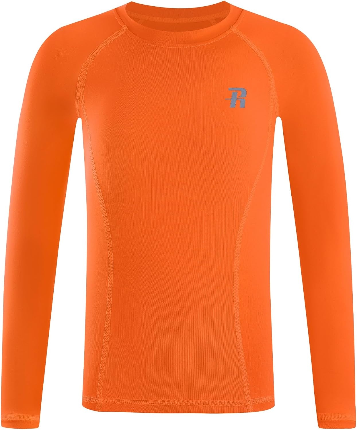 image:imageRunhit Boys Compression Shirt Kids Long Sleeve Athletic Undershirt Youth Quick Dry Base Layer for Football BaseballOrange