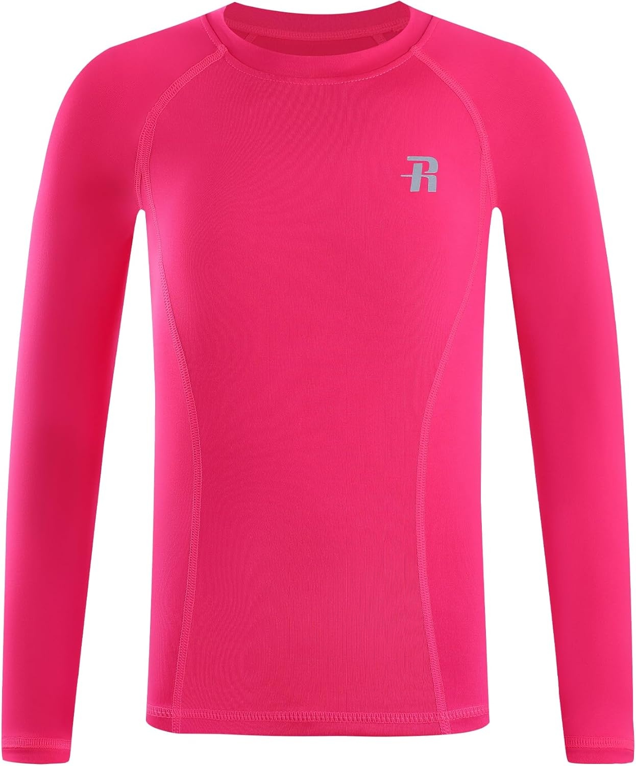 image:imageRunhit Boys Compression Shirt Kids Long Sleeve Athletic Undershirt Youth Quick Dry Base Layer for Football BaseballPink