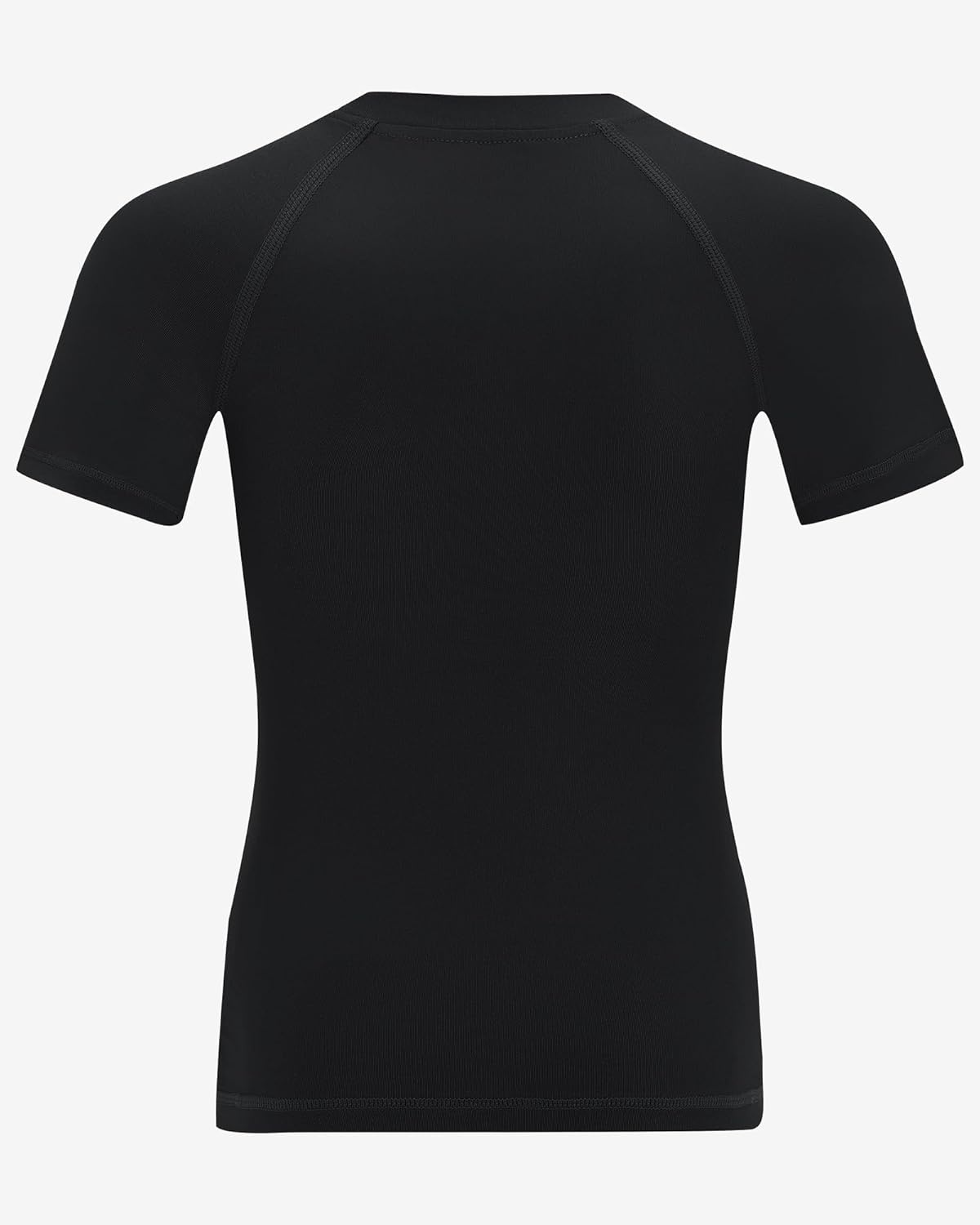 image:imageRunhit Boys Compression Shirt Short Sleeve Youth Basketball Undershirt Kids Quick Dry Athletic Base Layer TShirt1 Pack Black