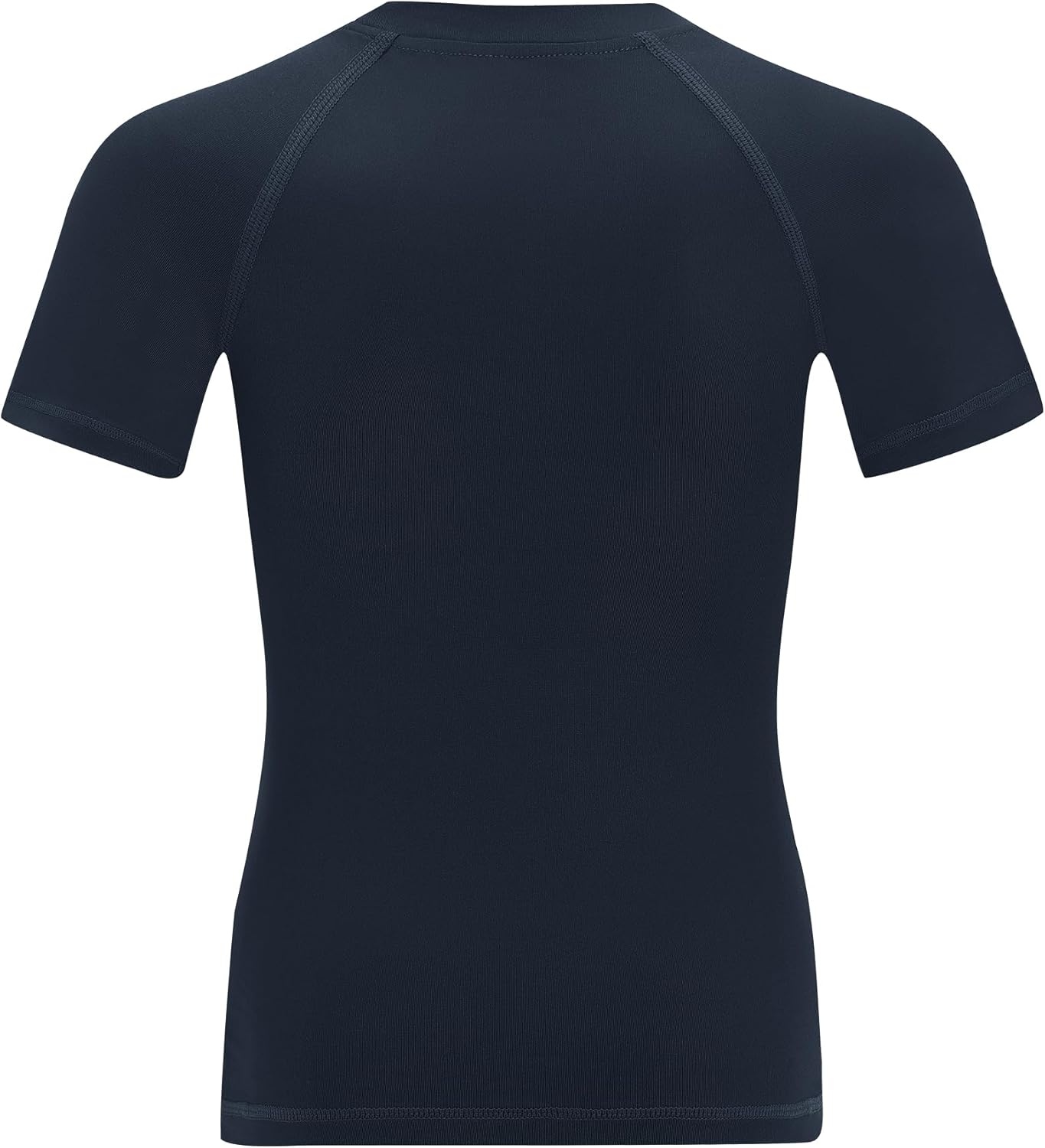 image:imageRunhit Boys Compression Shirt Short Sleeve Youth Basketball Undershirt Kids Quick Dry Athletic Base Layer TShirt1 Pack Navy Blue