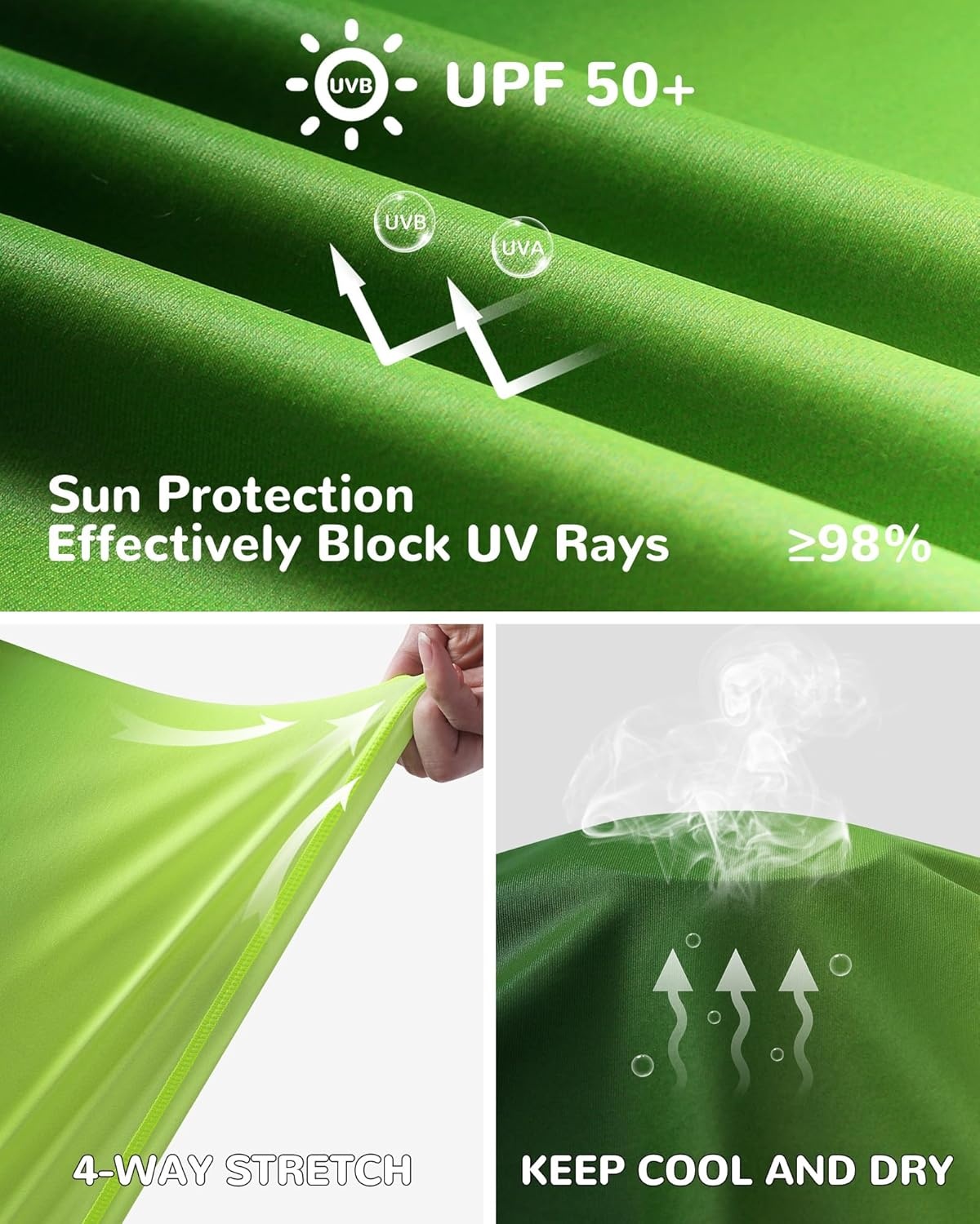 image:imageRunhit Boys Gradient Rash Guard Swim Shirt Long Sleeve Kids UPF 50 Sun Protection UV Water Shirts SPF Quick Dry RashguardBlackneon Green