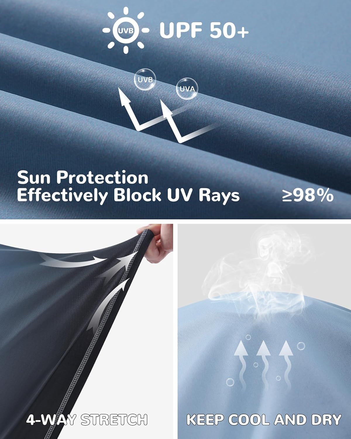 image:imageRunhit Boys Gradient Rash Guard Swim Shirt Long Sleeve Kids UPF 50 Sun Protection UV Water Shirts SPF Quick Dry RashguardGrayblack