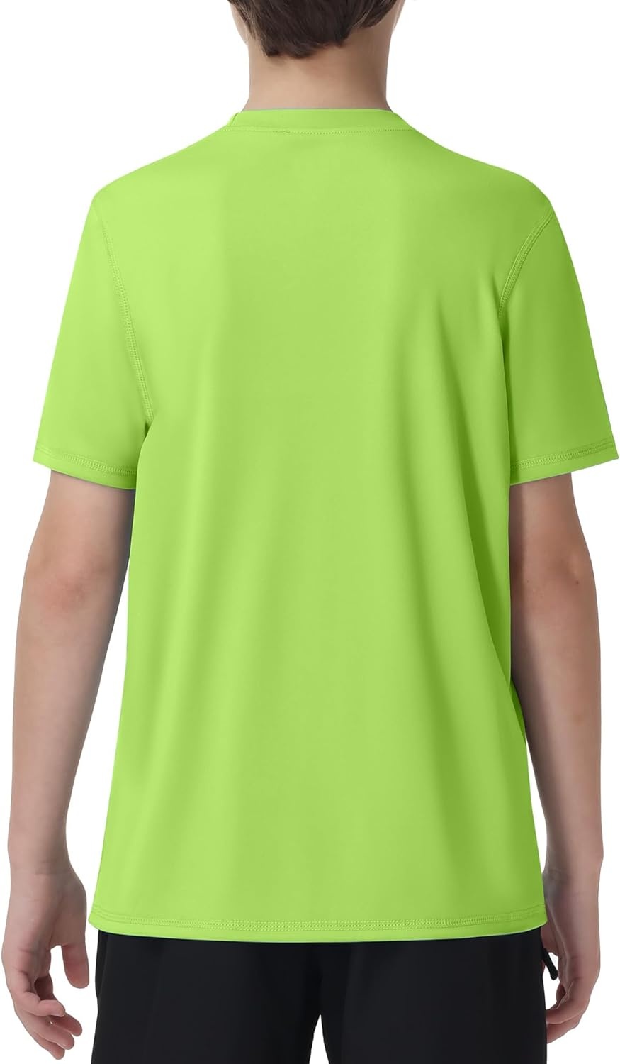 image:imageRunhit Boys Rash Guard Short Sleeve Swim Shirt Kids UPF 50 Quick Dry Rashguard Sun Protection Water TShirt 2T to YouthLime Green