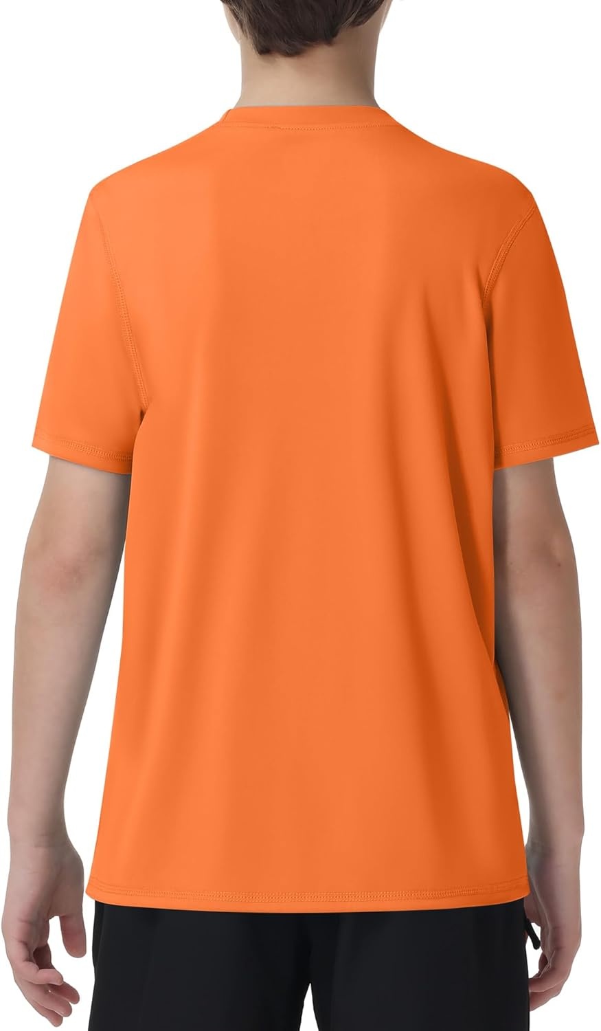 image:imageRunhit Boys Rash Guard Short Sleeve Swim Shirt Kids UPF 50 Quick Dry Rashguard Sun Protection Water TShirt 2T to YouthOrange