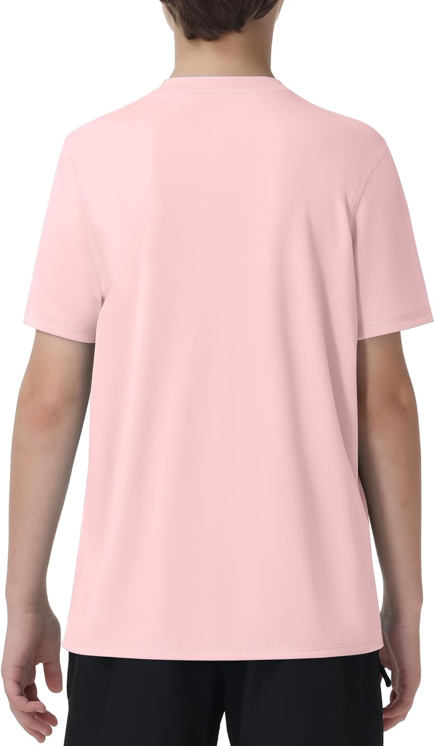 image:imageRunhit Boys Rash Guard Short Sleeve Swim Shirt Kids UPF 50 Quick Dry Rashguard Sun Protection Water TShirt 2T to YouthPink