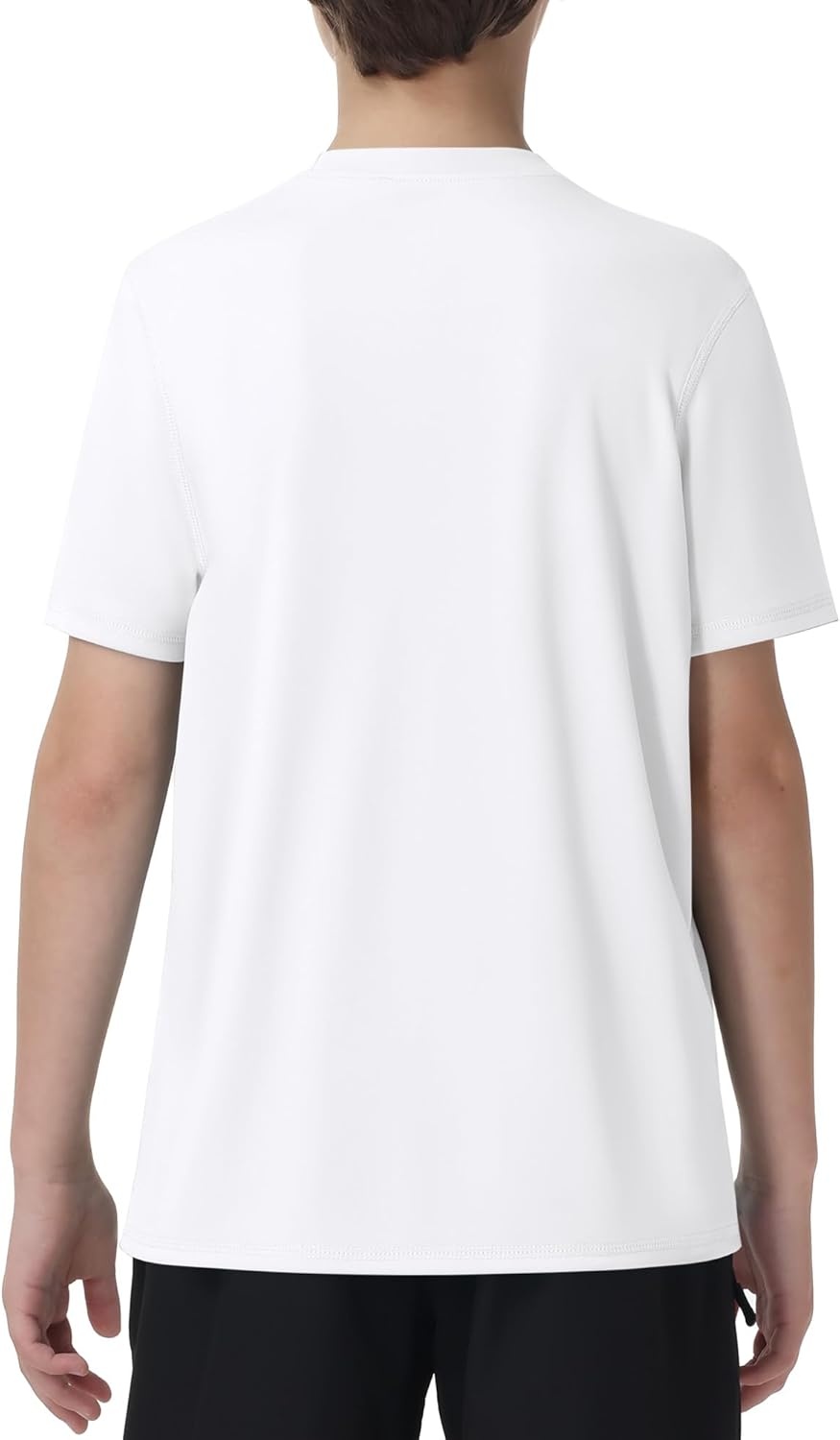 image:imageRunhit Boys Rash Guard Short Sleeve Swim Shirt Kids UPF 50 Quick Dry Rashguard Sun Protection Water TShirt 2T to YouthWhite