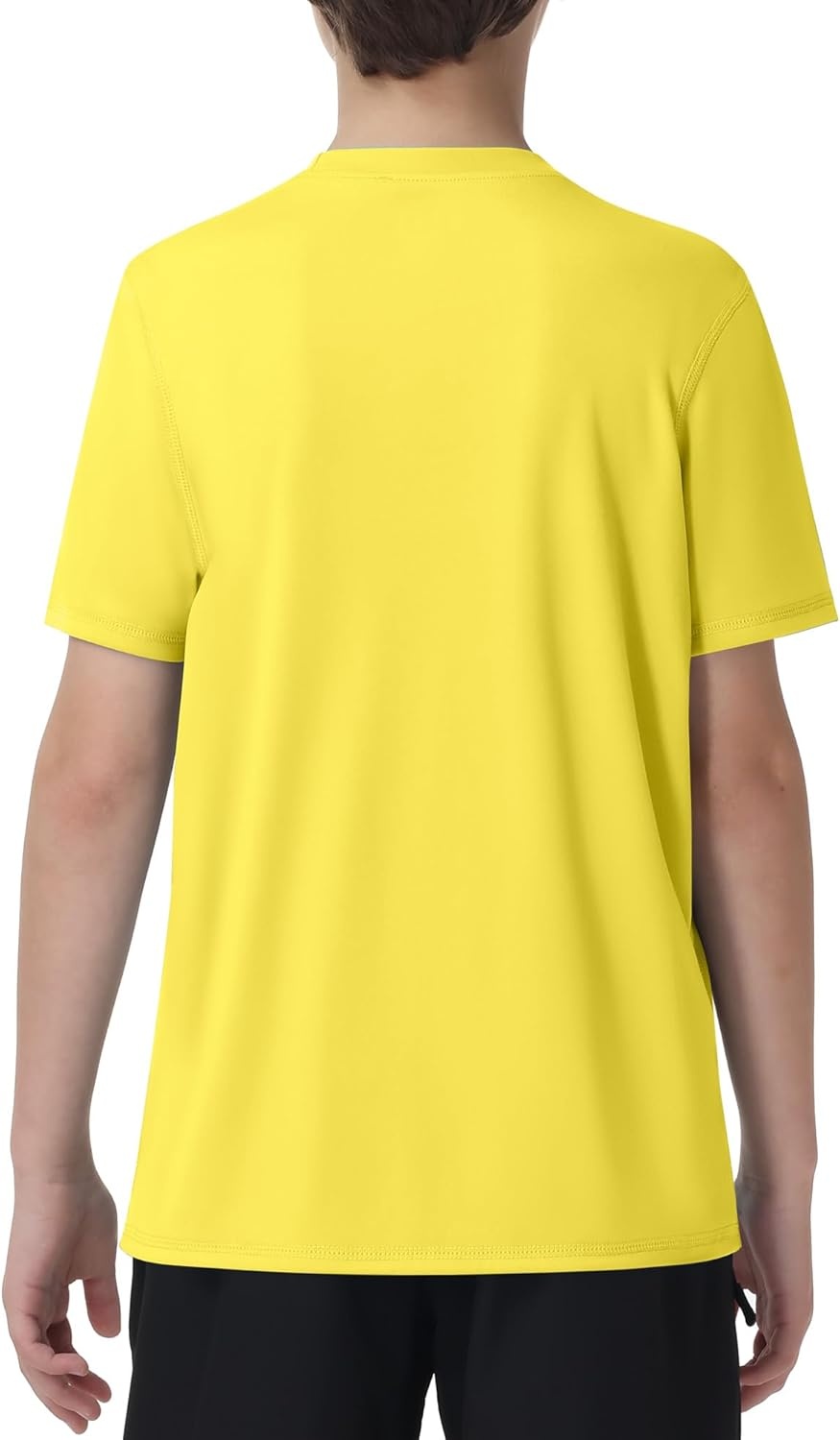 image:imageRunhit Boys Rash Guard Short Sleeve Swim Shirt Kids UPF 50 Quick Dry Rashguard Sun Protection Water TShirt 2T to YouthYellow