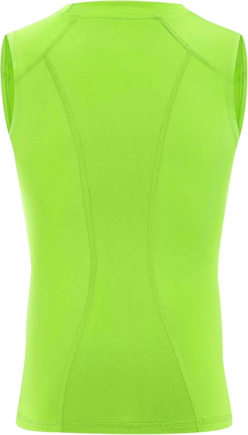 image:imageRunhit Boys Sleeveless Compression Shirt Kids Athletic Tank Tops Youth Quick Dry Undershirt for Football BasketballFluorescent Yellow