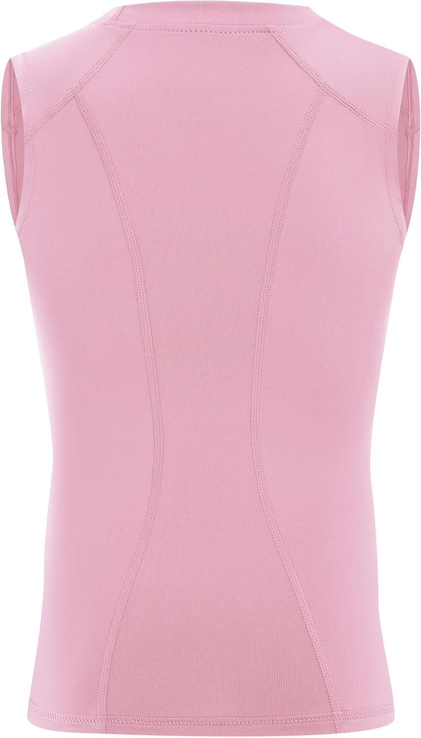 image:imageRunhit Boys Sleeveless Compression Shirt Kids Athletic Tank Tops Youth Quick Dry Undershirt for Football BasketballLight Pink
