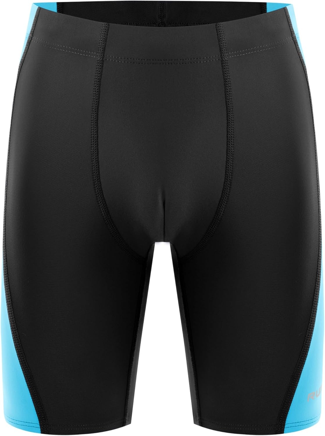 image:imageRunhit Boys Swim Jammers Youth Competitive Swimsuit UPF 50 Quick Dry Athletic Compression Swimming ShortsBlack and Blue