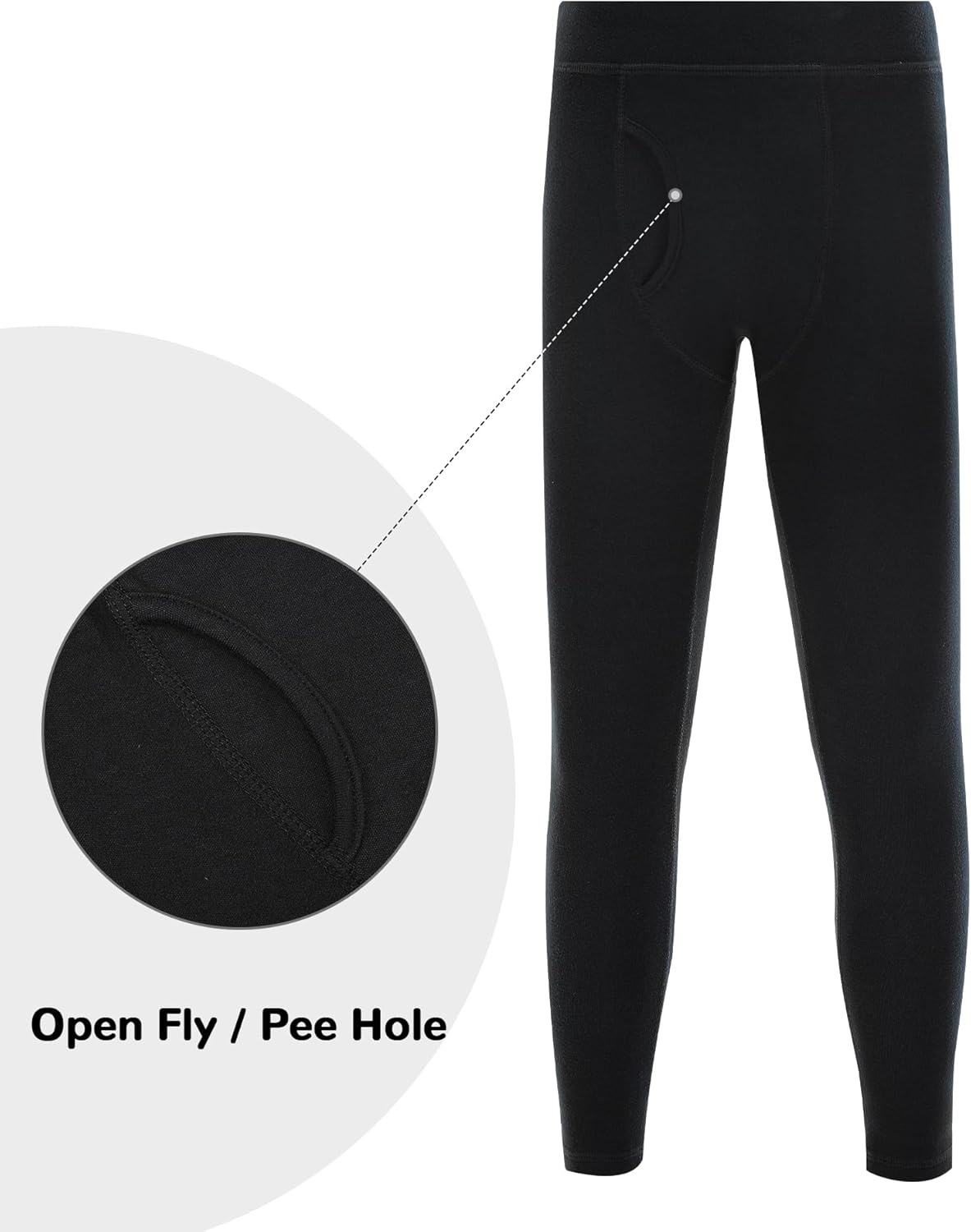 image:imageRunhit Boys Thermal Underwear Set Youth Kids Long Johns Boy Base Layer Soft Thermal Pants Fleece Lined Long Sleeve ShirtBlack