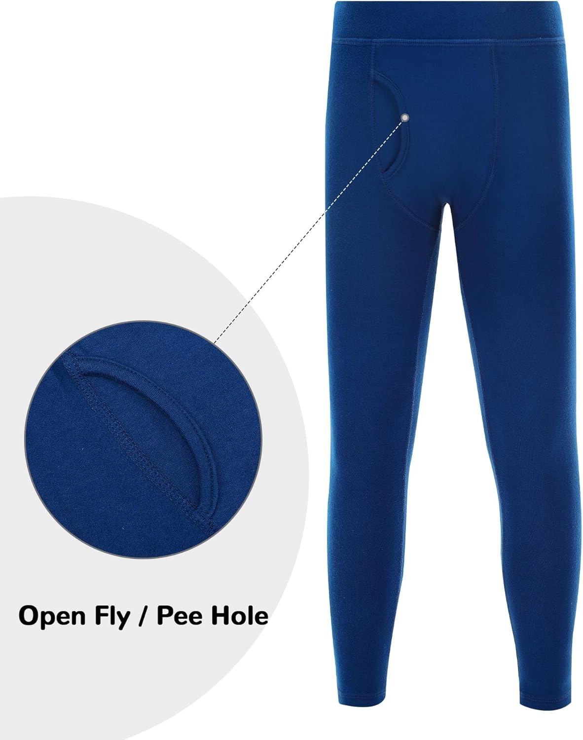 image:imageRunhit Boys Thermal Underwear Set Youth Kids Long Johns Boy Base Layer Soft Thermal Pants Fleece Lined Long Sleeve ShirtBlue