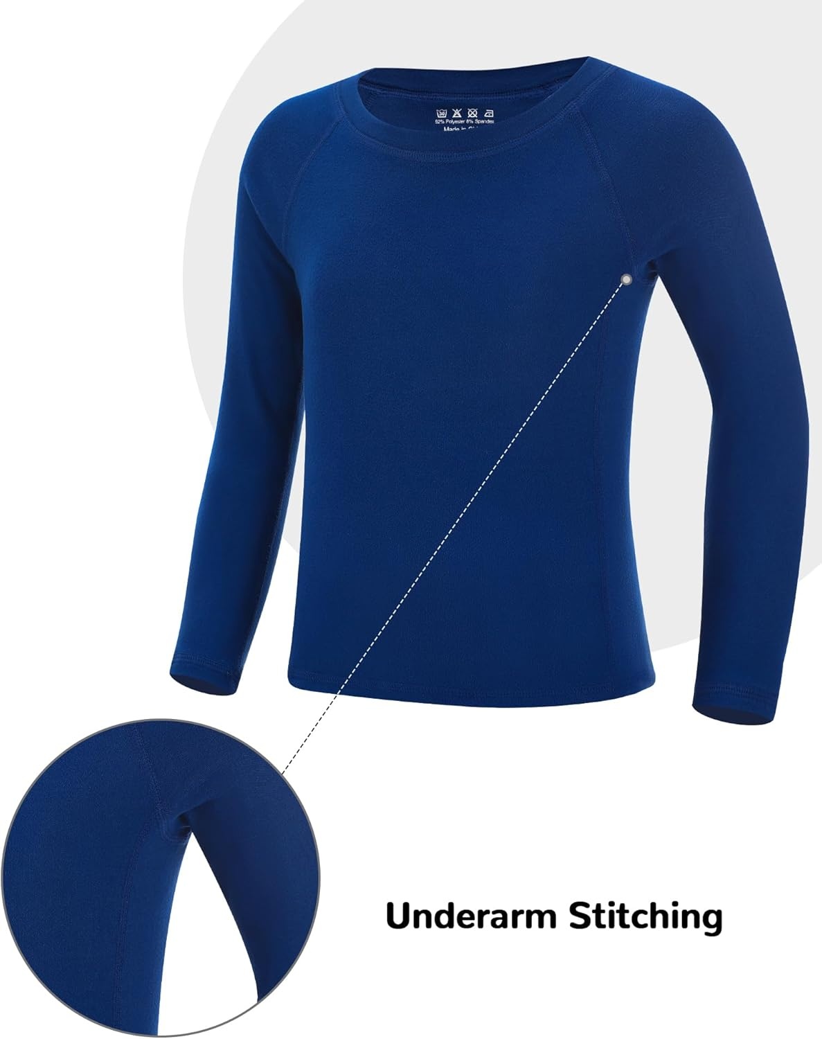 image:imageRunhit Boys Thermal Underwear Set Youth Kids Long Johns Boy Base Layer Soft Thermal Pants Fleece Lined Long Sleeve ShirtBlue