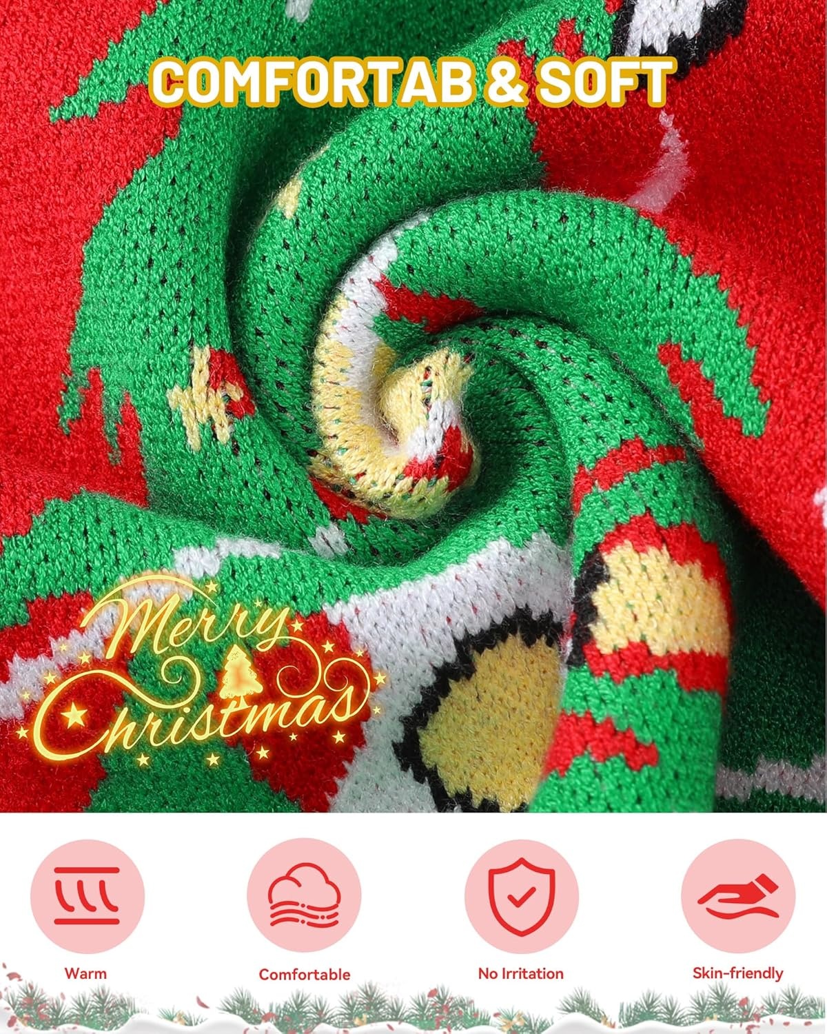 image:imageRunhit Boys Ugly Christmas Sweater Kids Funny Crew Neck Knitted Christmas Pullover for Xmas HolidayChristmas Starry