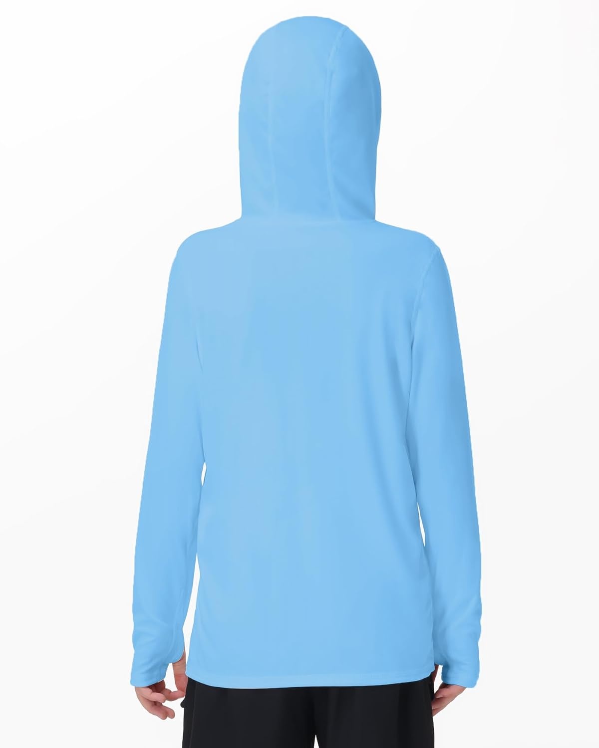 image:imageRunhit Boys amp Toddler UPF 50 Rash Guard Hoodie Kids UV Sun Protection Long Sleeve Shirt for Fishing Outdoor Beach CampingIce Blue