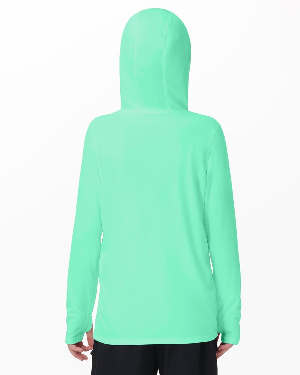 image:imageRunhit Boys amp Toddler UPF 50 Rash Guard Hoodie Kids UV Sun Protection Long Sleeve Shirt for Fishing Outdoor Beach CampingMint Green